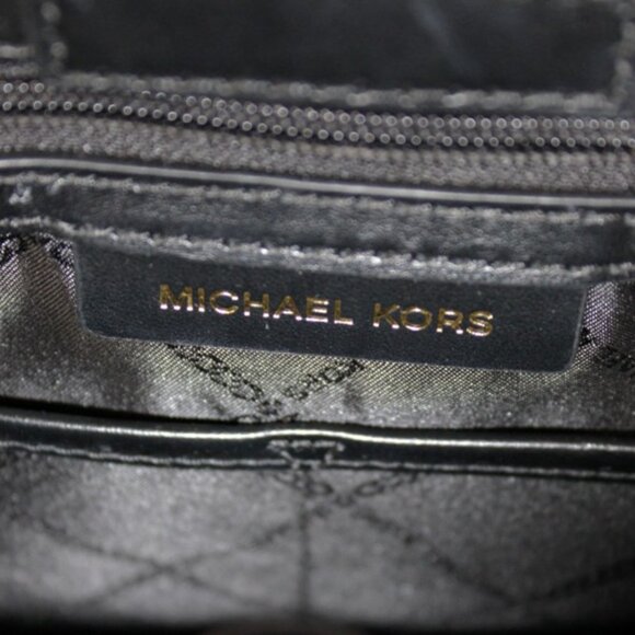 Michael Kors Brown MK Signature Satchel Tote w/ Black Leather Trim - Picture 13 of 15